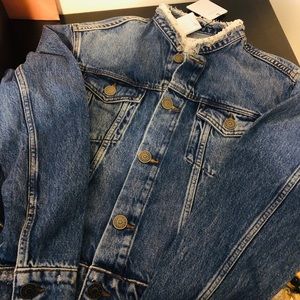 SANDRO Eve Blue Vintage Denim Jacket Size 40